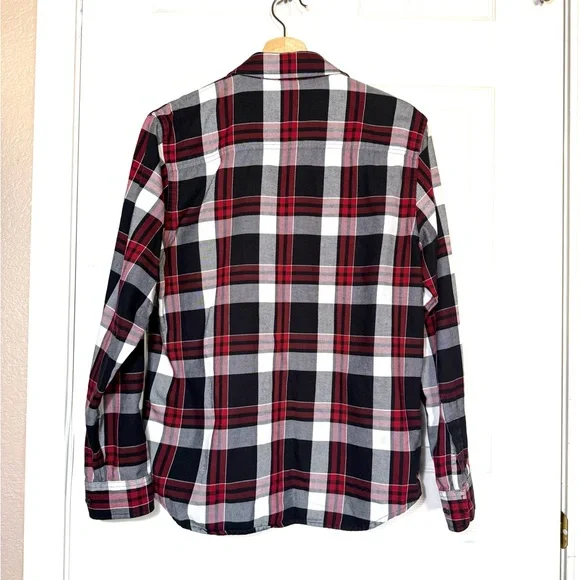 Lauren Ralph Lauren Red Black Checkered Button Down Country Shirt Preppy Holiday - Picture 4 of 8